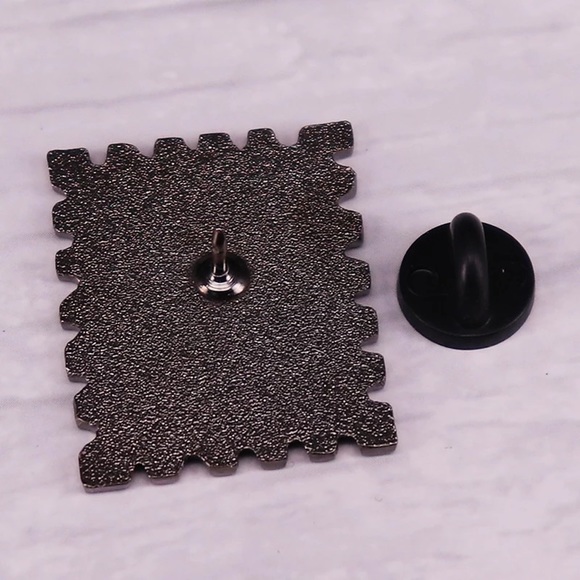 Funny Peach Stamp Enamel Pin - Picture 2 of 3